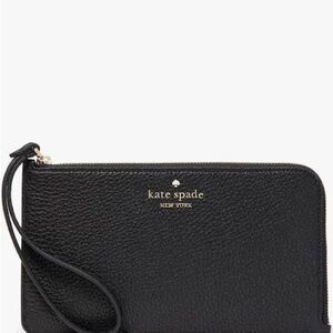 Kate Spade Black Leather Convertible Wristlets: Wristlet or Shoulder Bag